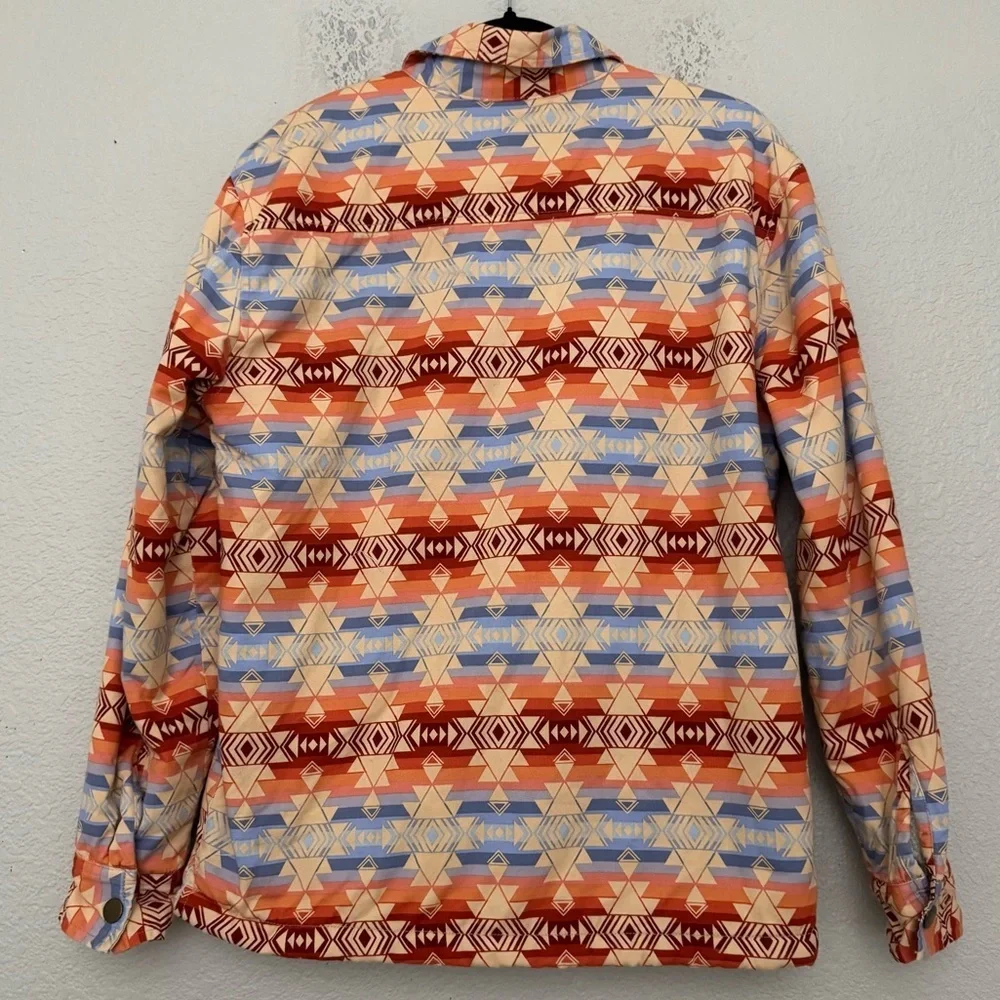 Pacsun Aztec Print Fleece Lined Snap Front Jacket Size Small - Picture 9 of 14